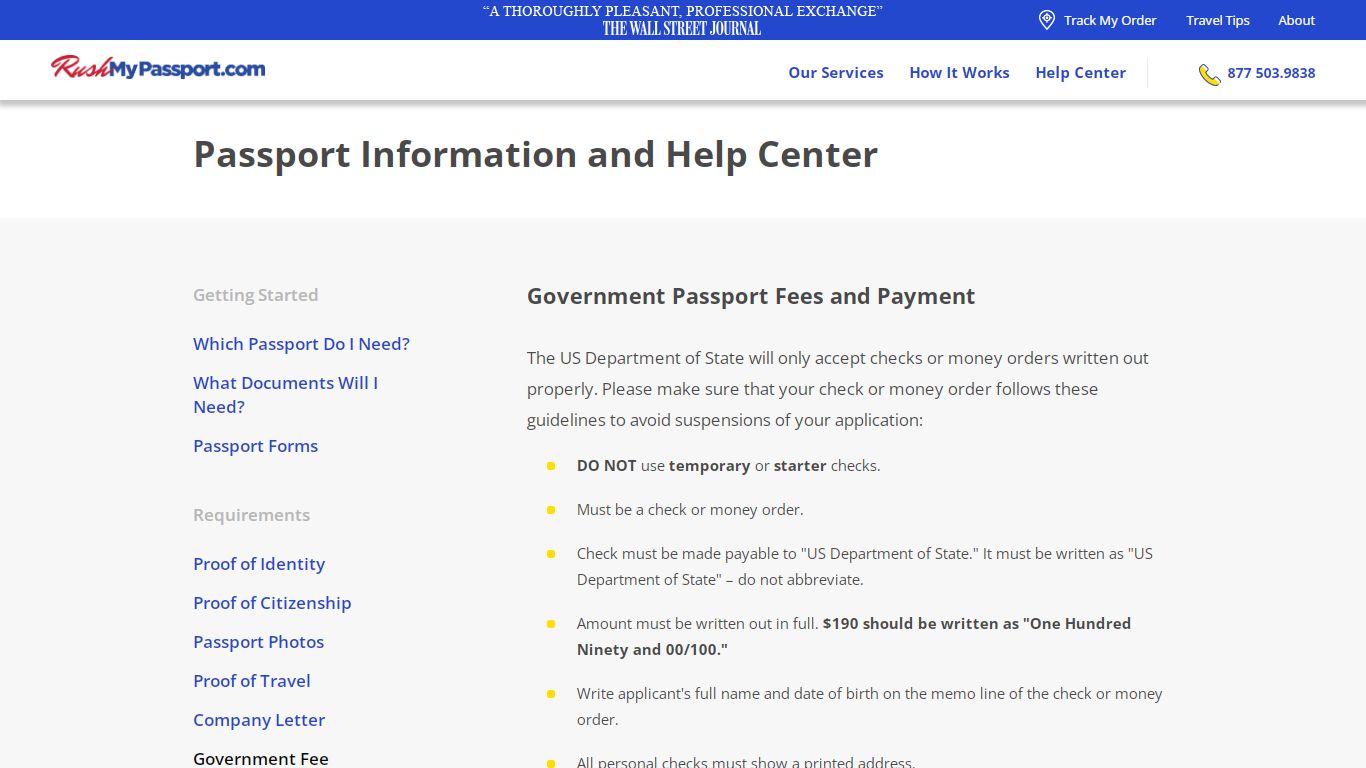 Passport Fees and Accepted Types Of Payment | RushMyPassport